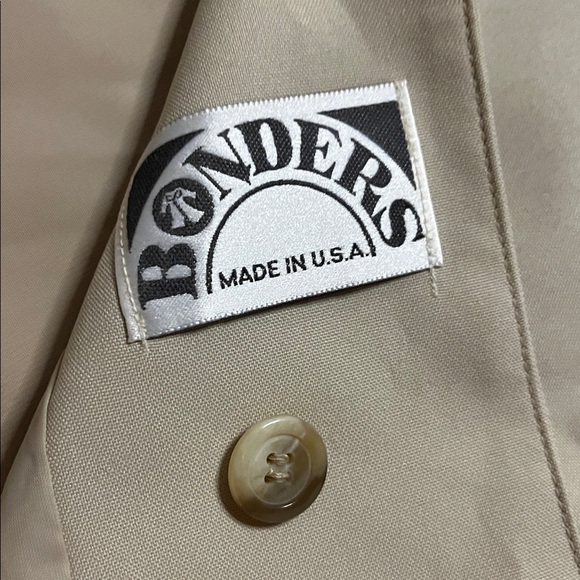 Vintage Bonders Women’s Cream and Tan Trench Coat size 10 - Picture 4 of 9